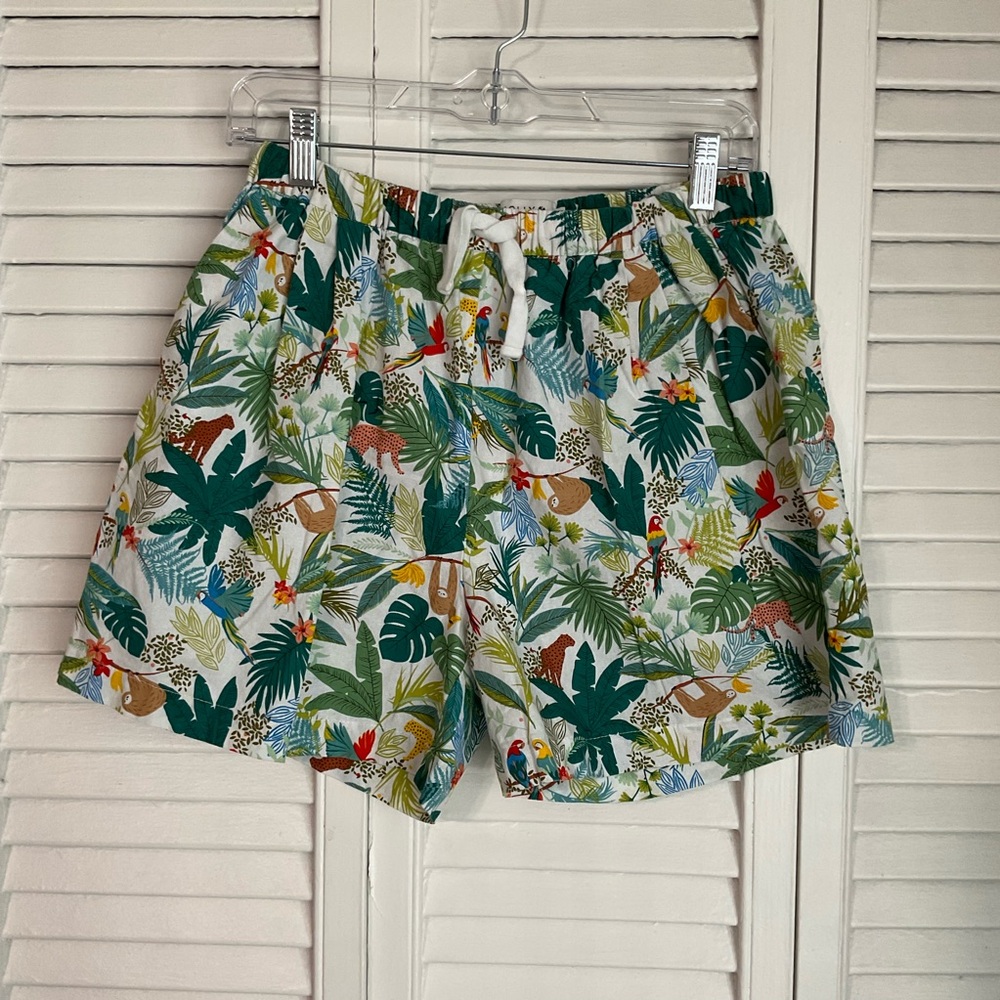Molly Bracken Floral Sloth Shorts 100% Cotton